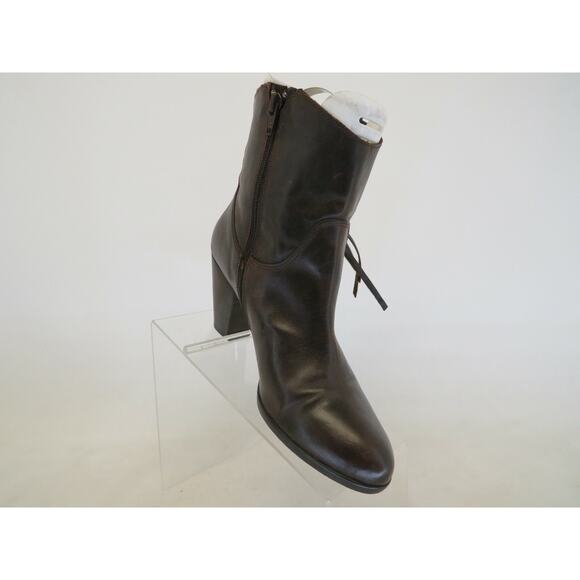 Charles By Charles David Brown Leather Zip Fringe Ankle Boots Womens Sz 39 EUR - Picture 4 of 12